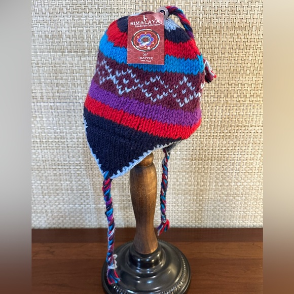 🌟HP🌟Himalayan Trapper Hat 100% Purple Wool Handcraft Collection D&Y Nepal OSFM - Picture 4 of 9